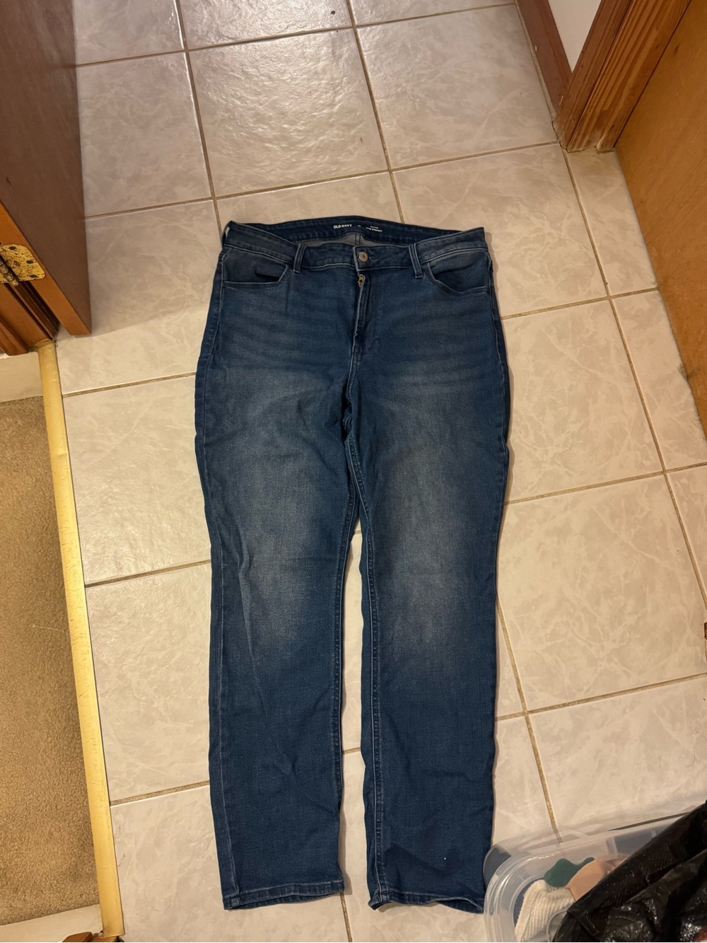 Old Navy Dark Blue Straight Leg Women’s Jeans